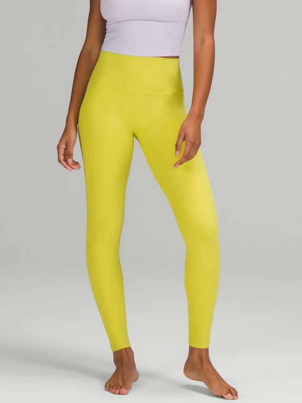 Lululemon Women's Align High-Rise Pant 28" In Yellow Serpentine Size 8